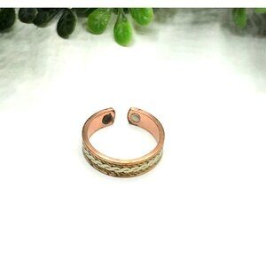 Adjustable Copper and Brass Magnetic Therapy Ring